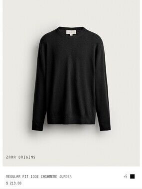 ZARA cashmere crewneck sweater - size small
